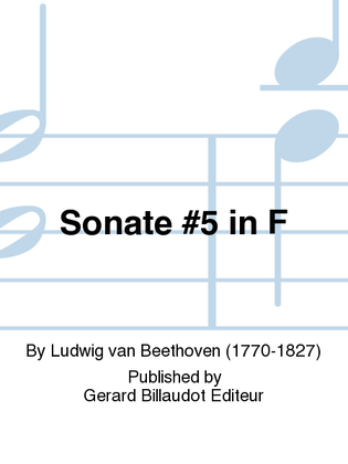 Book cover for Sonate No. 5 In F