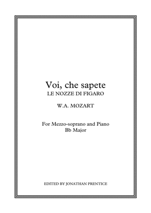 Voi che sapete - Le nozze di Figaro (Bb Major)