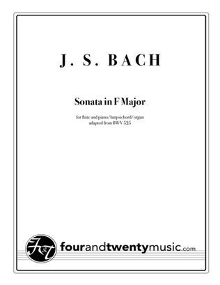 Book cover for Sonata in F Major for Flute and Keyboard, BWV 525