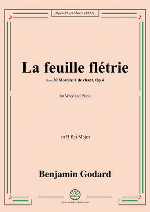 B. Godard-La feuille flétrie,Op.4 No.23,in B flat Major