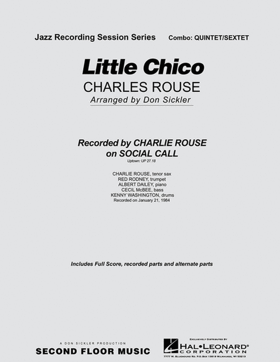 Little Chico Quintet Sextet 2 Or 3 Horns Rhythm