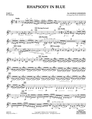 Book cover for Rhapsody in Blue (arr. Paul Murtha) - Pt.3 - Bb Clarinet