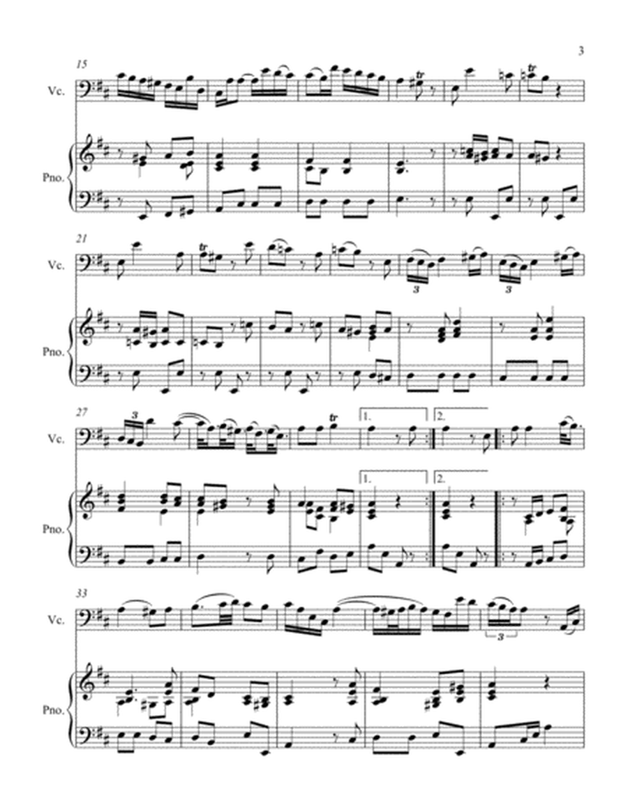 Cello Sonata in D II. Allegretto