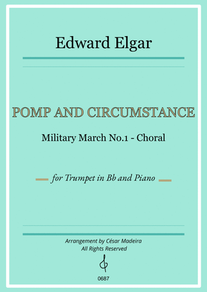 Book cover for Pomp and Circumstance No.1 - Bb Trumpet and Piano (Full Score and Parts)