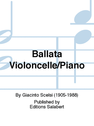 Book cover for Ballata Violoncelle/Piano