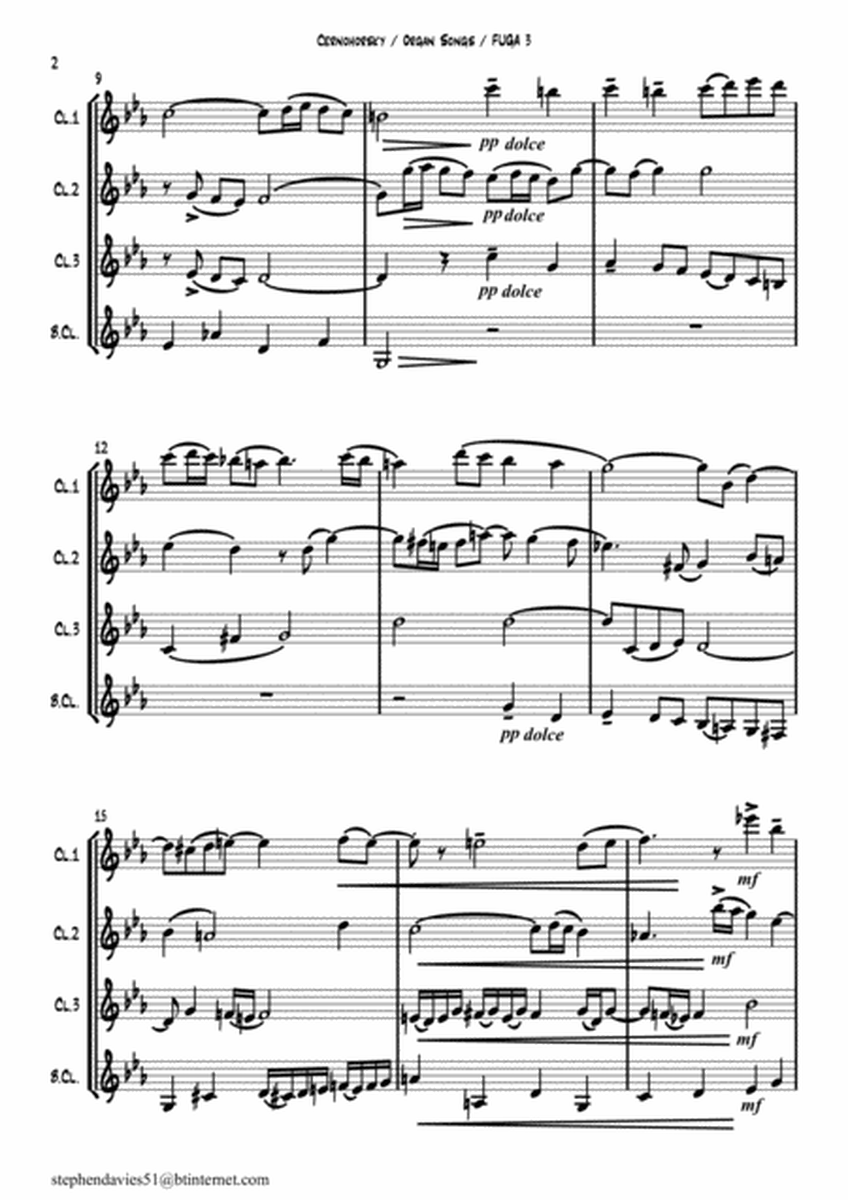 Fugue No.3 From '8 Fugues based on the music of Bohuslav Matej Cernohorsky' image number null