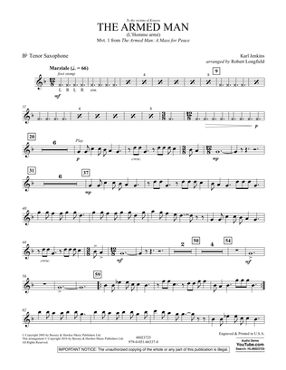 Book cover for The Armed Man (from A Mass for Peace) (arr. Robert Longfield) - Bb Tenor Saxophone