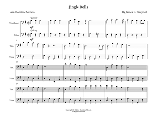 Book cover for Jingle Bells- Trombone and Tuba Duet
