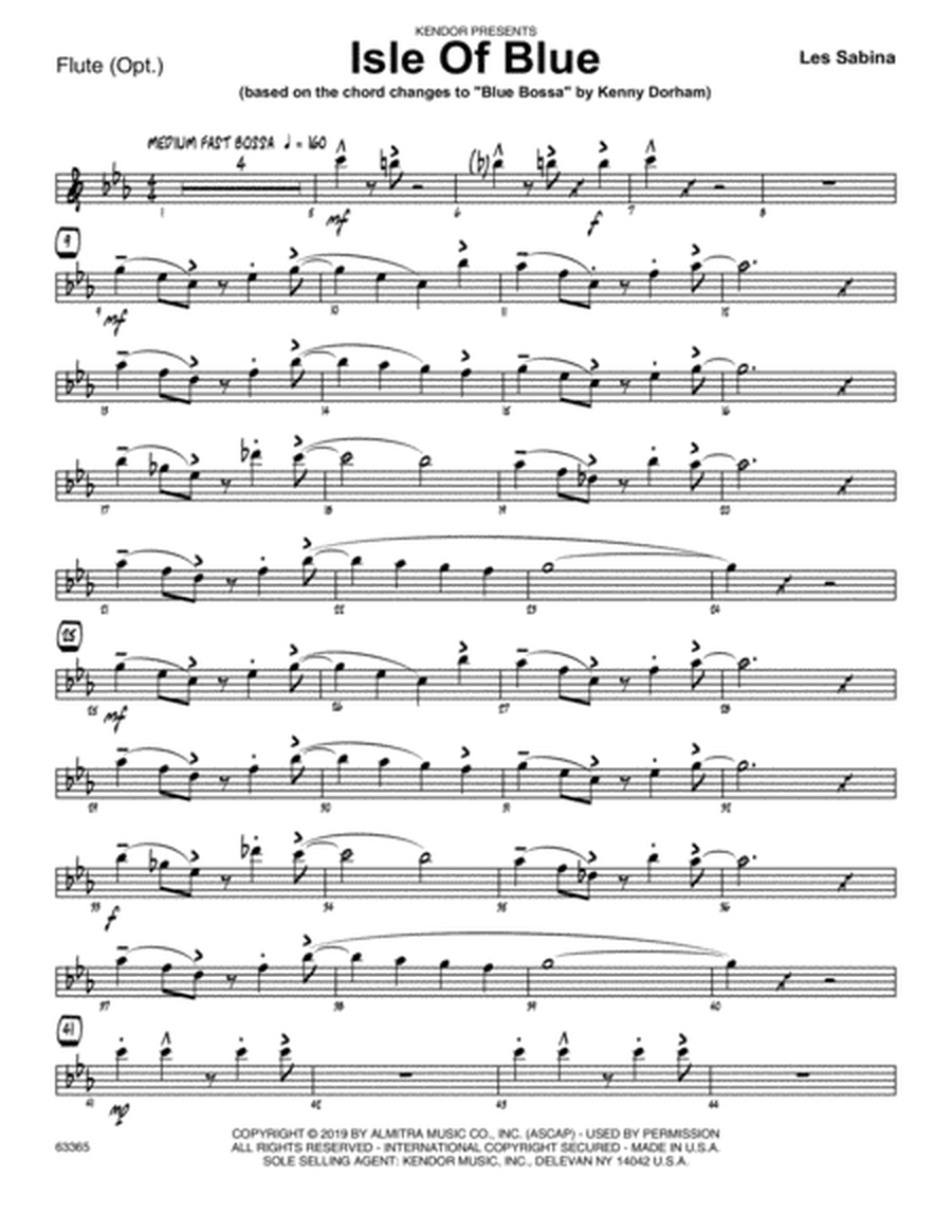 Isle Of Blue (based on the chord changes to "Blue Bossa") - Flute