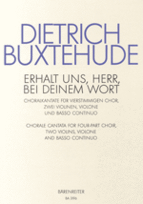 Book cover for Erhalt uns Herr, bei deinem Wort - Uphold us by Thy mighty BuxWV 10