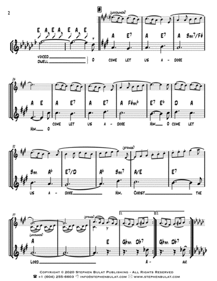 Gesù Bambino (The Infant Jesus) - Lead sheet arranged in traditional and jazz style (key of Gb)