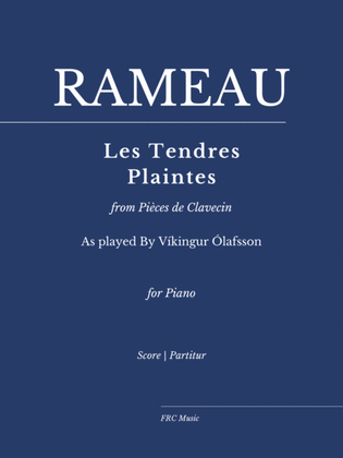 Book cover for Les tendres plaintes (for Piano Solo) as played by Víkingur Ólafsson