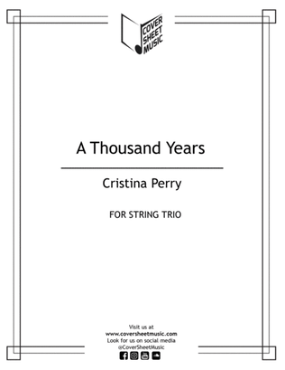 Book cover for A Thousand Years