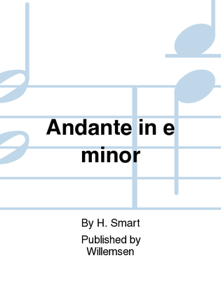 Book cover for Andante in e minor