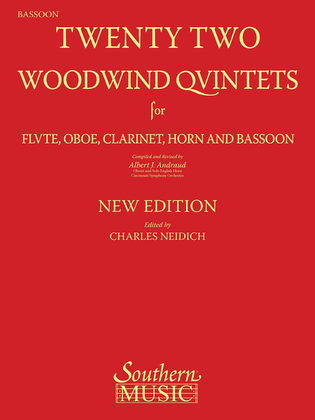 Book cover for 22 Woodwind Quintets – New Edition