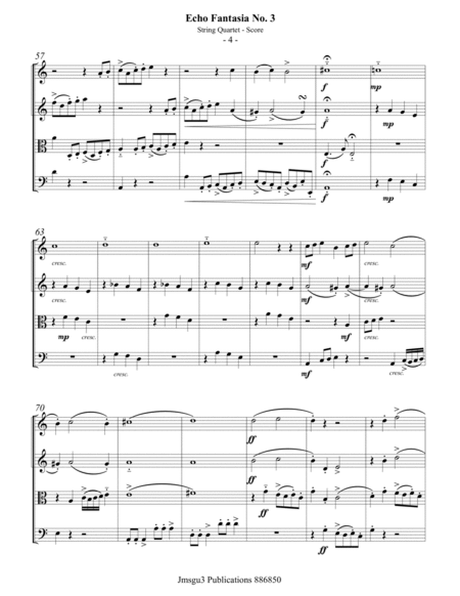 Sweelinck: Echo Fantasia No. 3 for String Quartet image number null