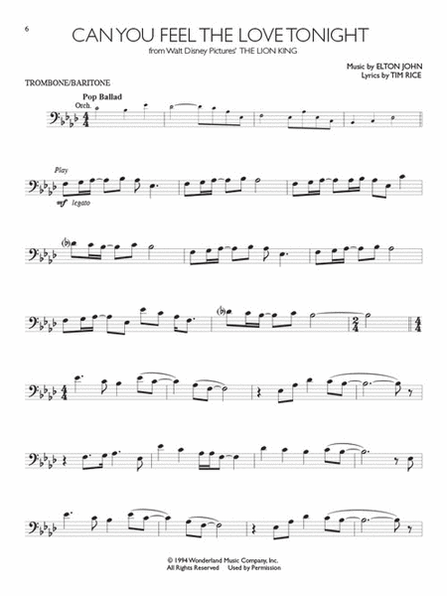 Disney Solos for Trombone/Baritone image number null