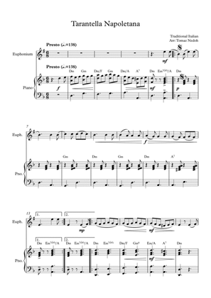 Book cover for Tarantella Napoletana Euphonium Treble Clef and Piano
