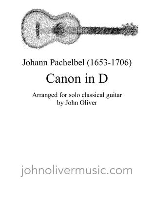 Book cover for Pachelbel's Canon in D for classical guitar