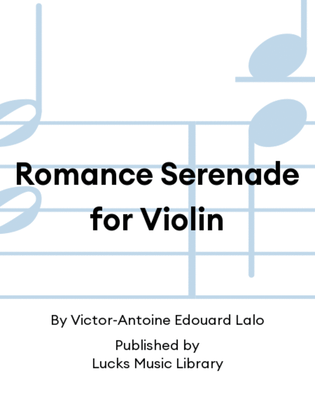 Book cover for Romance Serenade for Violin