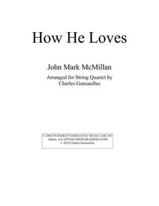 Book cover for How He Loves