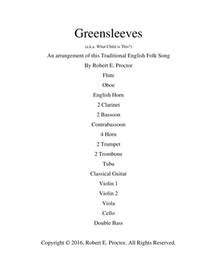 Book cover for Greensleeves for Guitar and Orchestra