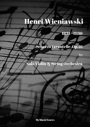 Book cover for Wieniaski Scherzo-Tarantella for Violin and String Orchestra