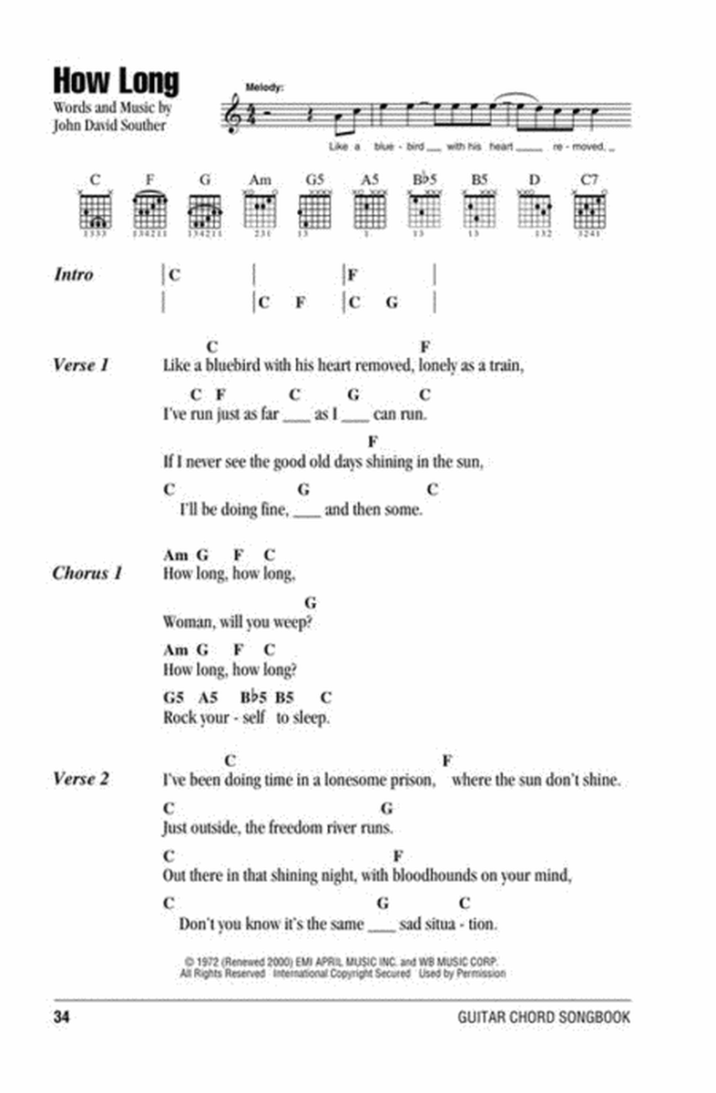 Eagles – Guitar Chord Songbook