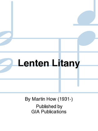 Book cover for Lenten Litany
