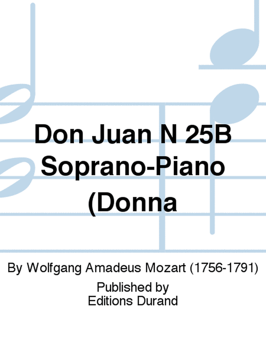 Don Juan N 25B Soprano-Piano (Donna