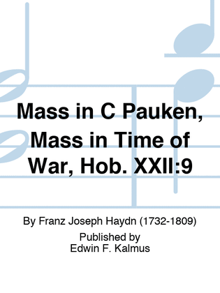 Book cover for Mass in C "Pauken", Mass in Time of War, Hob. XXII:9