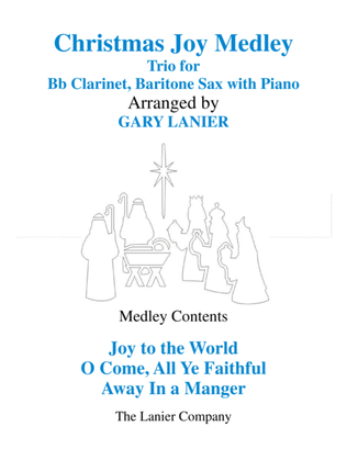 Book cover for CHRISTMAS JOY MEDLEY (Trio - Bb Clarinet & Baritone Sax with Piano)