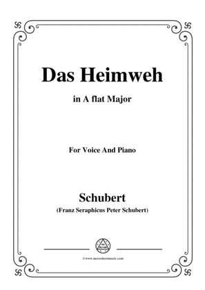 Book cover for Schubert-Das Heimweh,in A flat Major,for Voice&Piano
