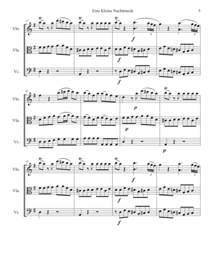 Eine Kleine Nachtmusik for String Trio image number null