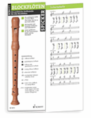 Book cover for Schott Recorder Fingering Chart