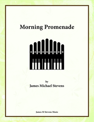 Book cover for Morning Promenade - One Manual Organ Solo