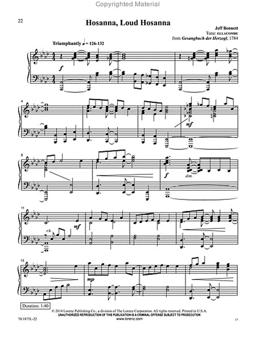 Tell Me the Story of Jesus by Jeff Bennett Piano Solo - Sheet Music
