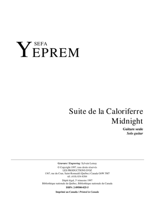 Book cover for Suite de la Caloriferre - Midnight