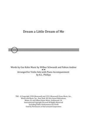 Book cover for Dream A Little Dream Of Me