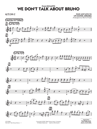 Book cover for We Don't Talk About Bruno (from Encanto) (arr. Rick Stitzel) - Alto Sax 2