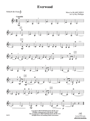 Everwood, Theme from: 3rd Violin (Viola [TC])