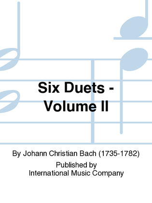 Book cover for Six Duets: Volume II