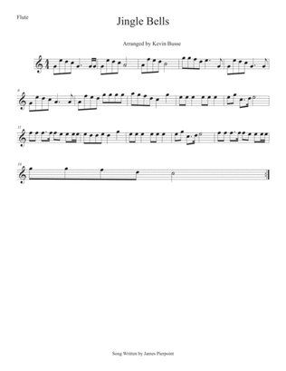Book cover for Jingle Bells (Easy key of C) Flute