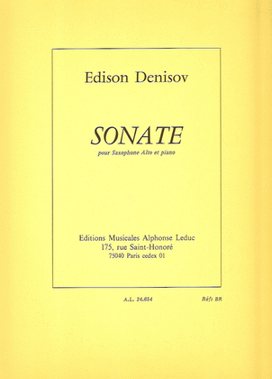 Book cover for Edison Denisov - Sonate Pour Saxophone Alto Et Piano