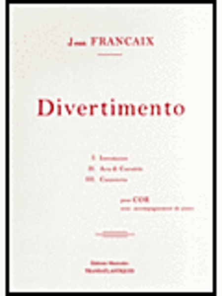 Francaix Divertimento Cor Et Piano