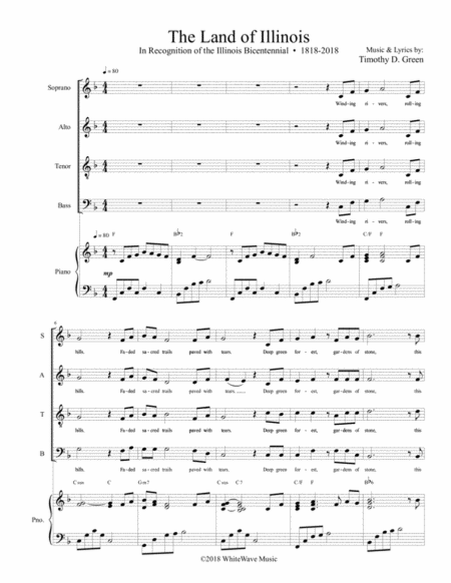 The Land of Illinois (SATB) image number null