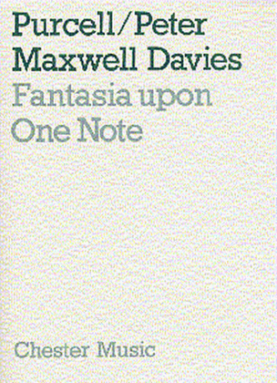 Henry Purcell And Peter Maxwell Davies: Fantasia Upon One Note