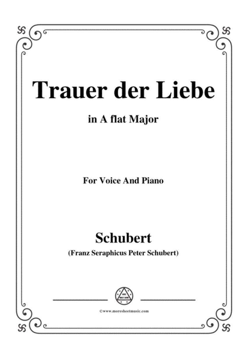 Schubert-Trauer der Liebe,in A flat Major,for Voice&Piano image number null