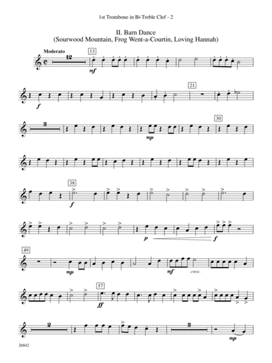 Songs of Old Kentucky: (wp) 1st B-flat Trombone T.C.