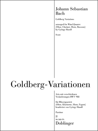 Book cover for Goldberg-Variationen BWV 988